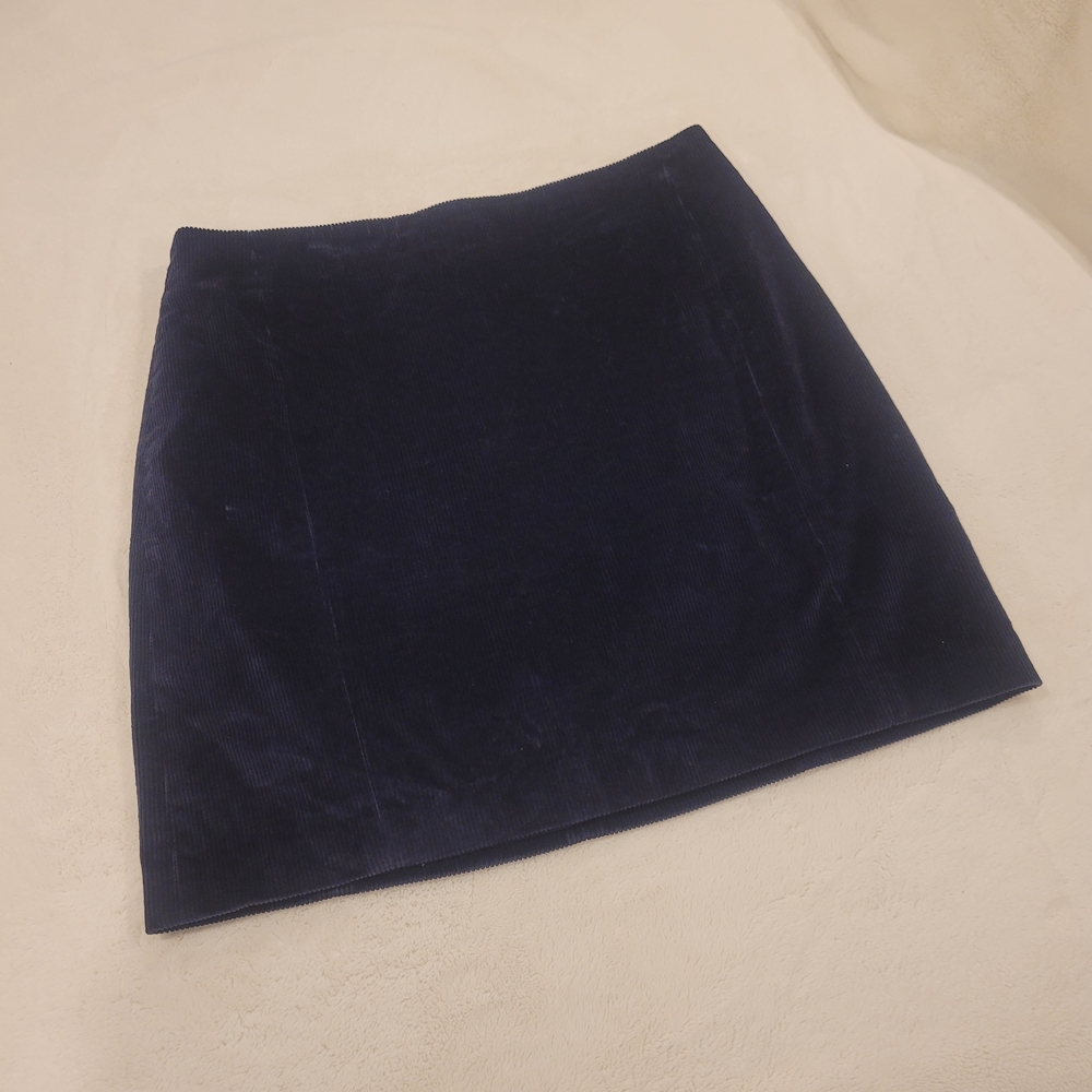 Sunday Best Navy Blue Corduroy Skirt Size 8 Aritzia